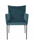 ARMCHAIR DION VELVET PETROL