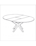 Mesa de comedor extensible Lira